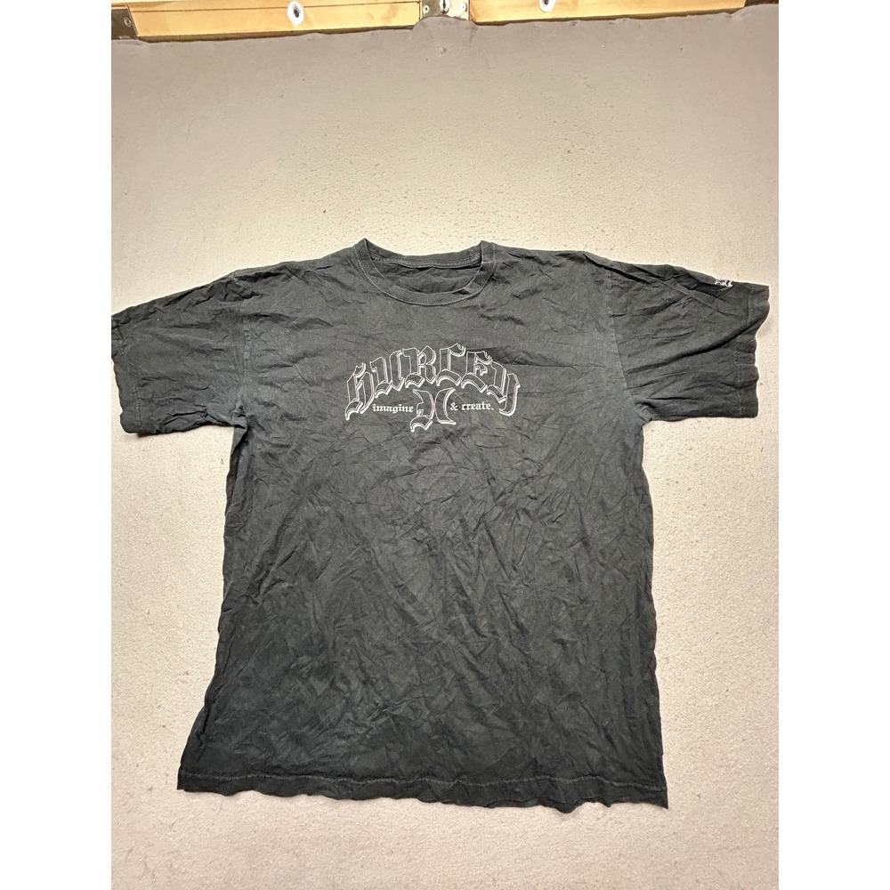Hurley Graphic T-Shirt Cotton Faded Black XL Mens